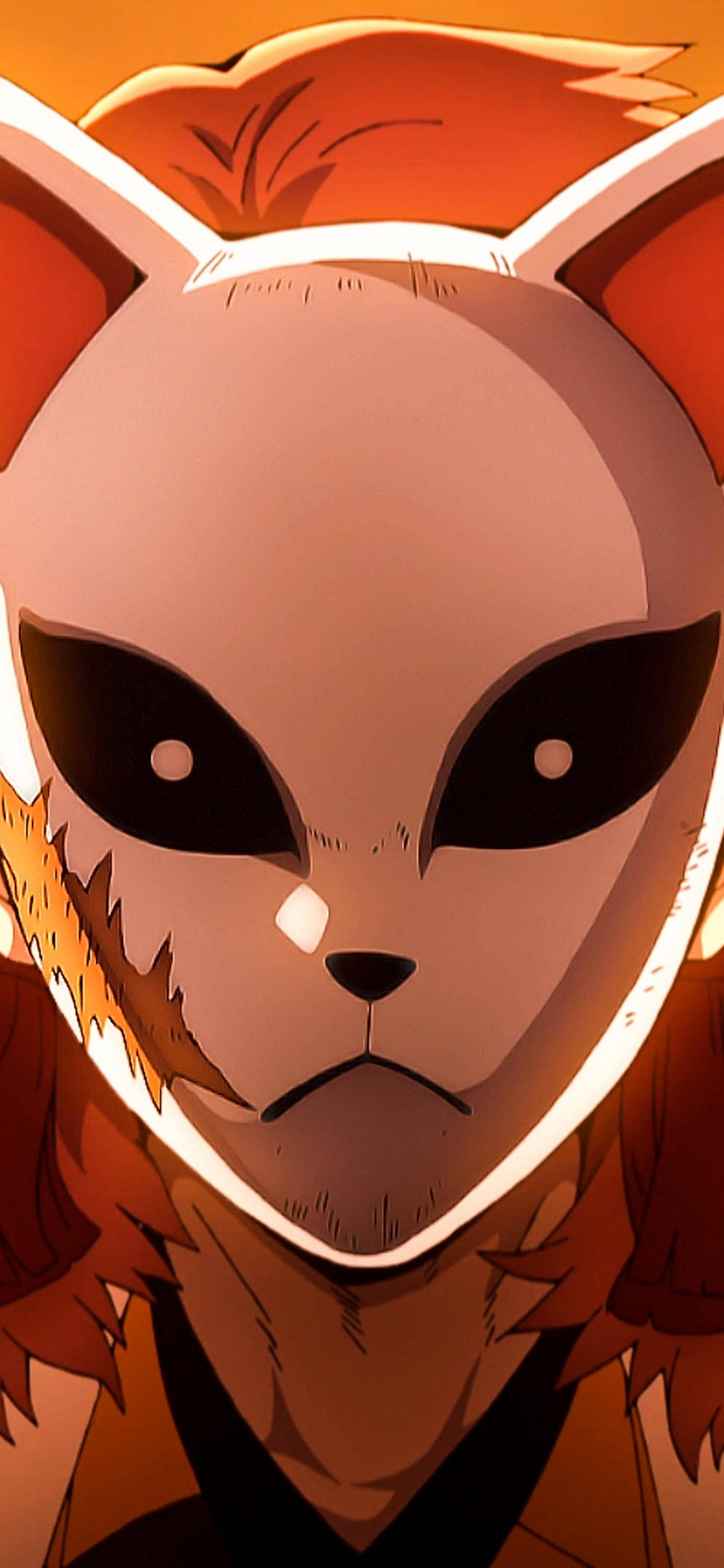 Sabito, anime fox character, intense black eyes, 2K Phone Wallpaper