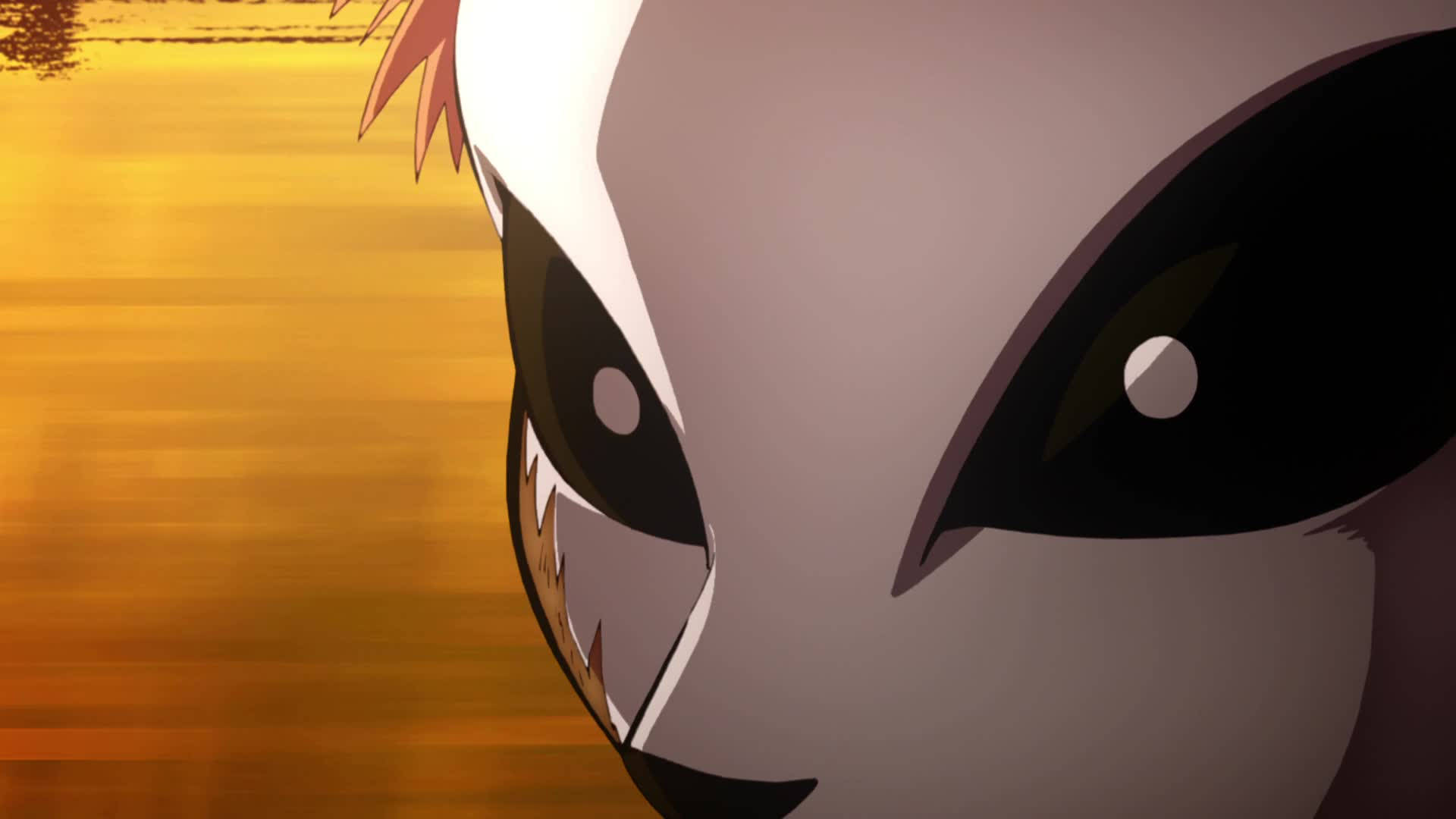Sabito, black and white anime character, yellow background, Full HD Desktop Wallpaper
