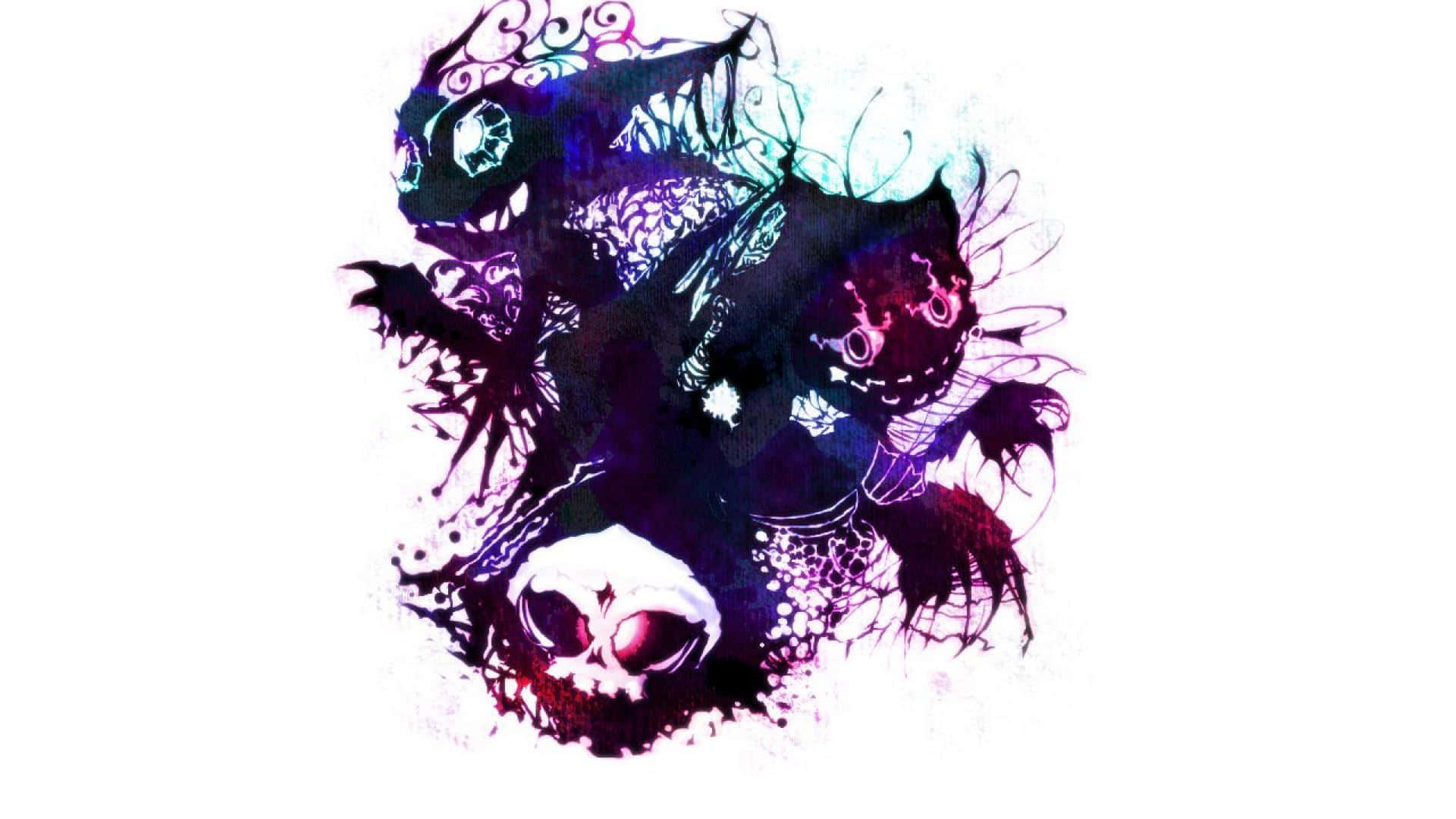 Sableye, Ghost type, glowing eyes, Full HD Desktop Wallpaper