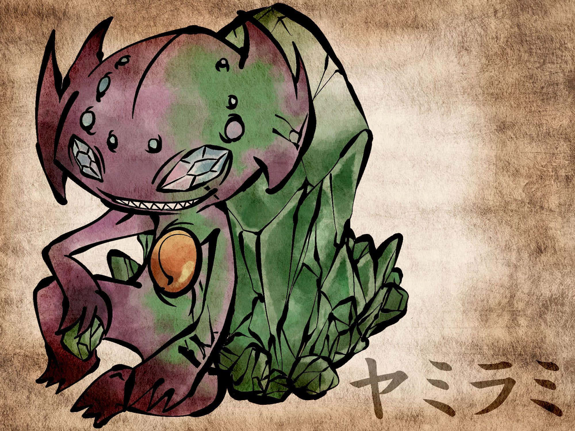 Sableye, purple, green, Full HD Desktop Wallpaper