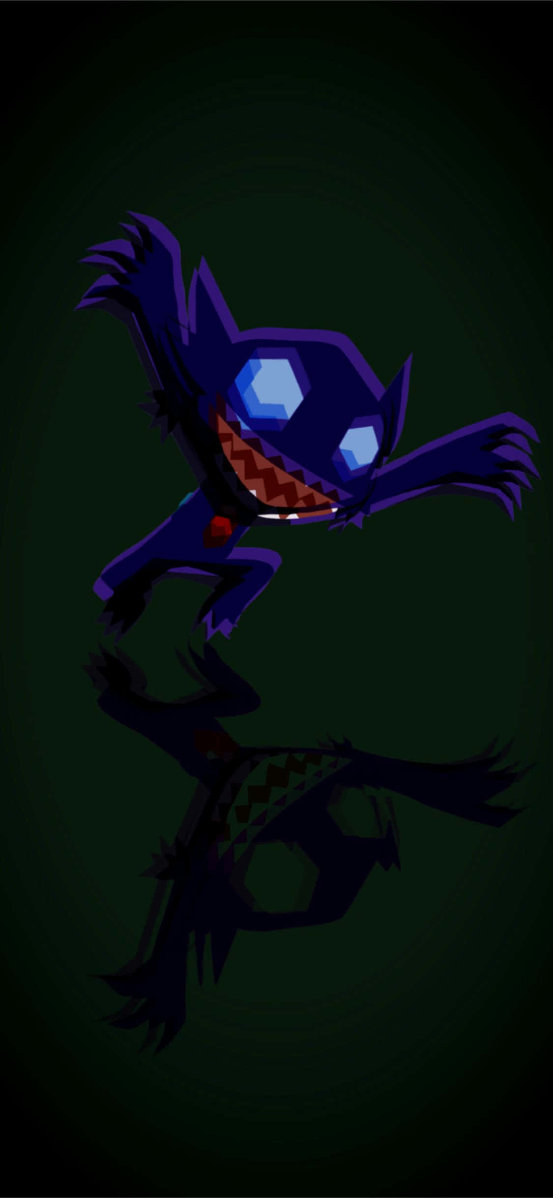 Sableye, dark blue, glowing blue eyes, Full HD Phone Wallpaper