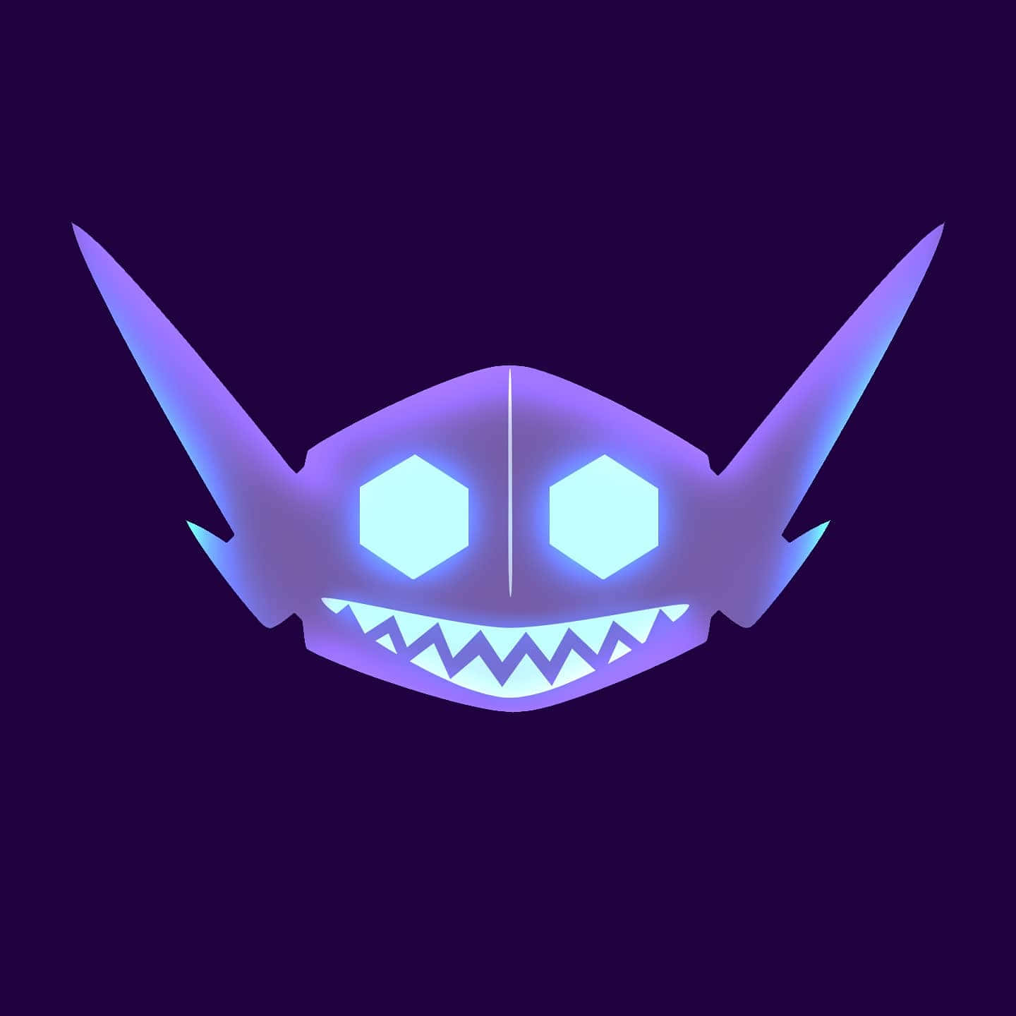 Sableye, glowing purple, stylized skull, HD Desktop Wallpaper