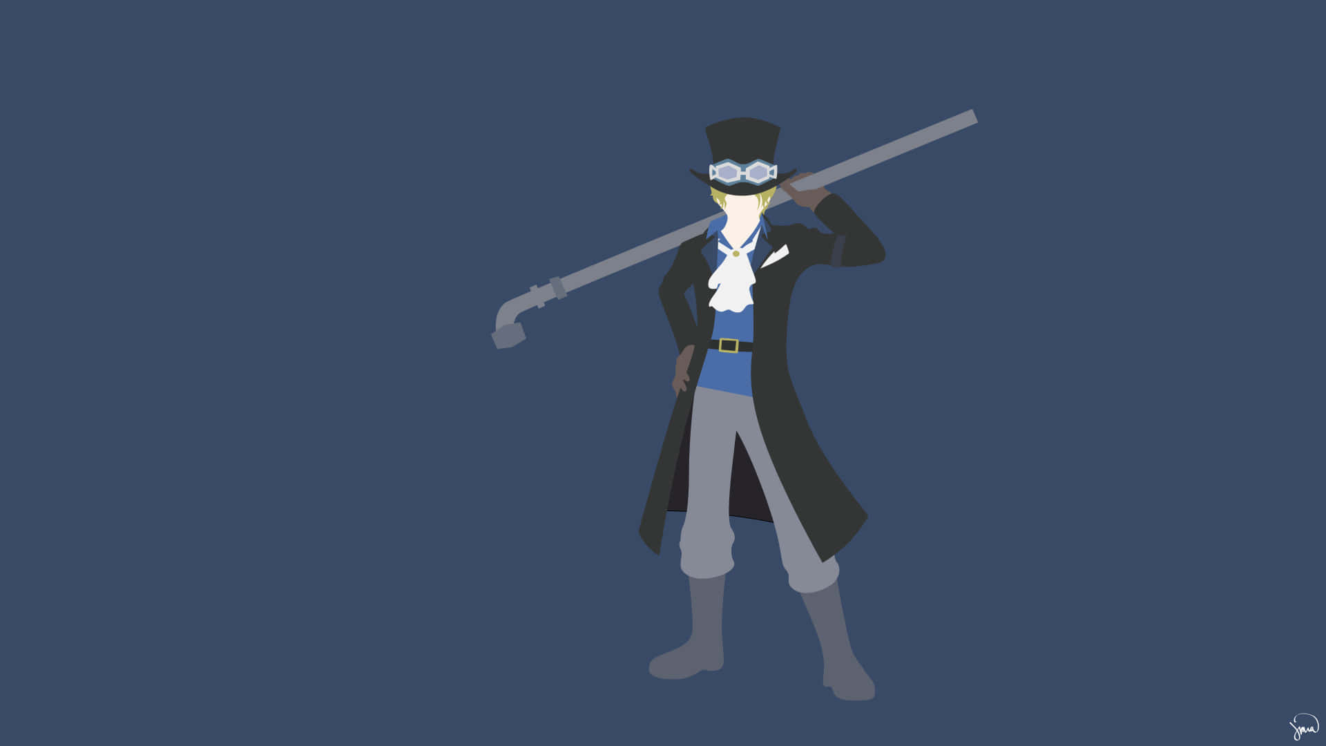 Sabo, top hat, goggles, Full HD Desktop Wallpaper