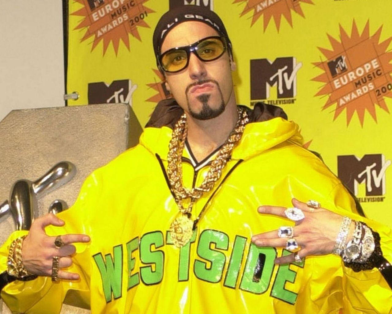 Sacha Baron Cohen in character as Ali G from his popular TV show, HD Desktop Wallpaper
