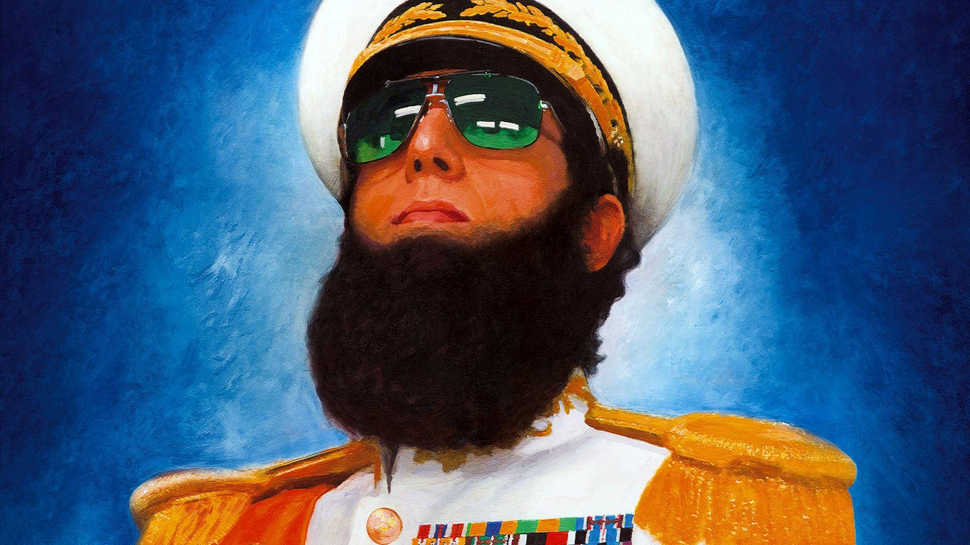 Caption: "Sacha Baron Cohen as General Aladeen in a Movie Still", Full HD Desktop Wallpaper