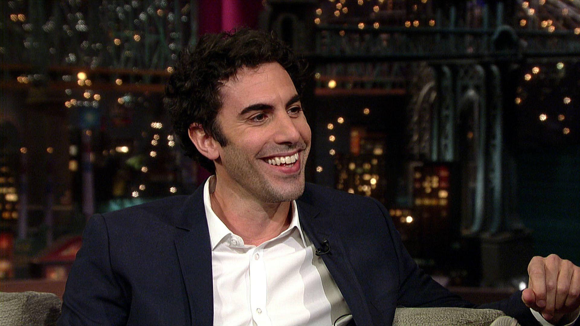 Sacha Baron Cohen On Late Show, Full HD Desktop Wallpaper