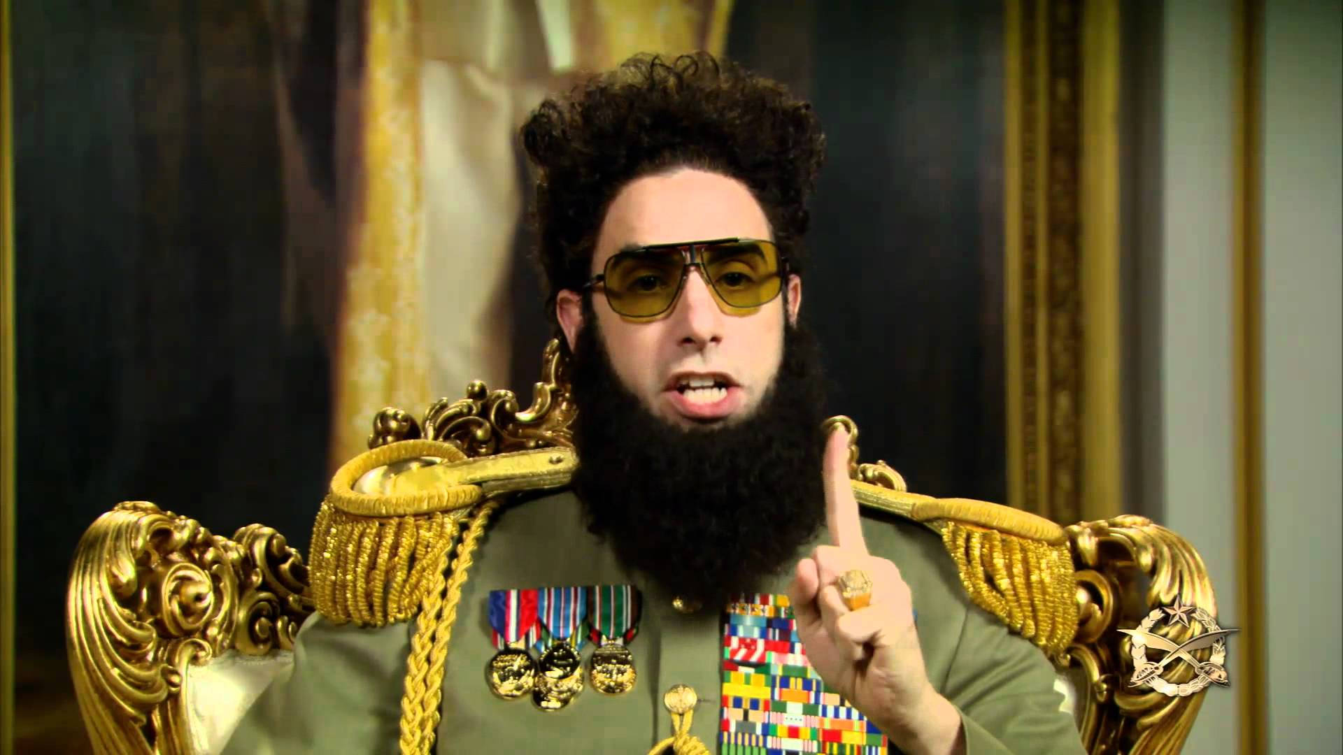 Sacha Baron Cohen General Aladeen Efawadh, Full HD Desktop Wallpaper