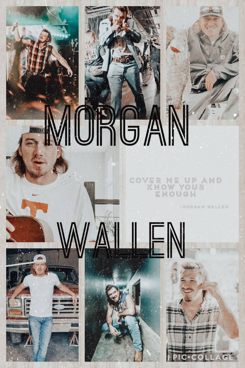 Morgan Wallen Aesthetic Photo Collage, SD Phone Wallpaper