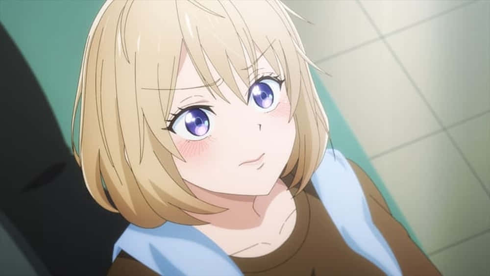 Sachi Umino, blonde anime girl, blue eyes, SD Desktop Wallpaper