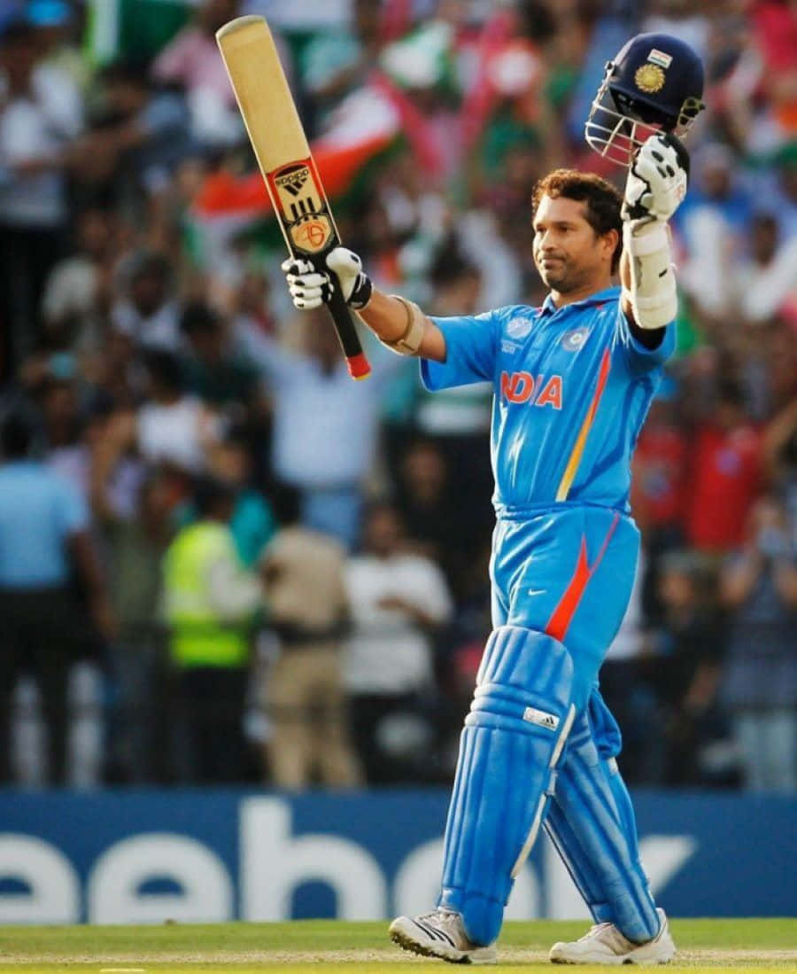 Sachin Tendulkar, bat, helmet, SD Phone Wallpaper