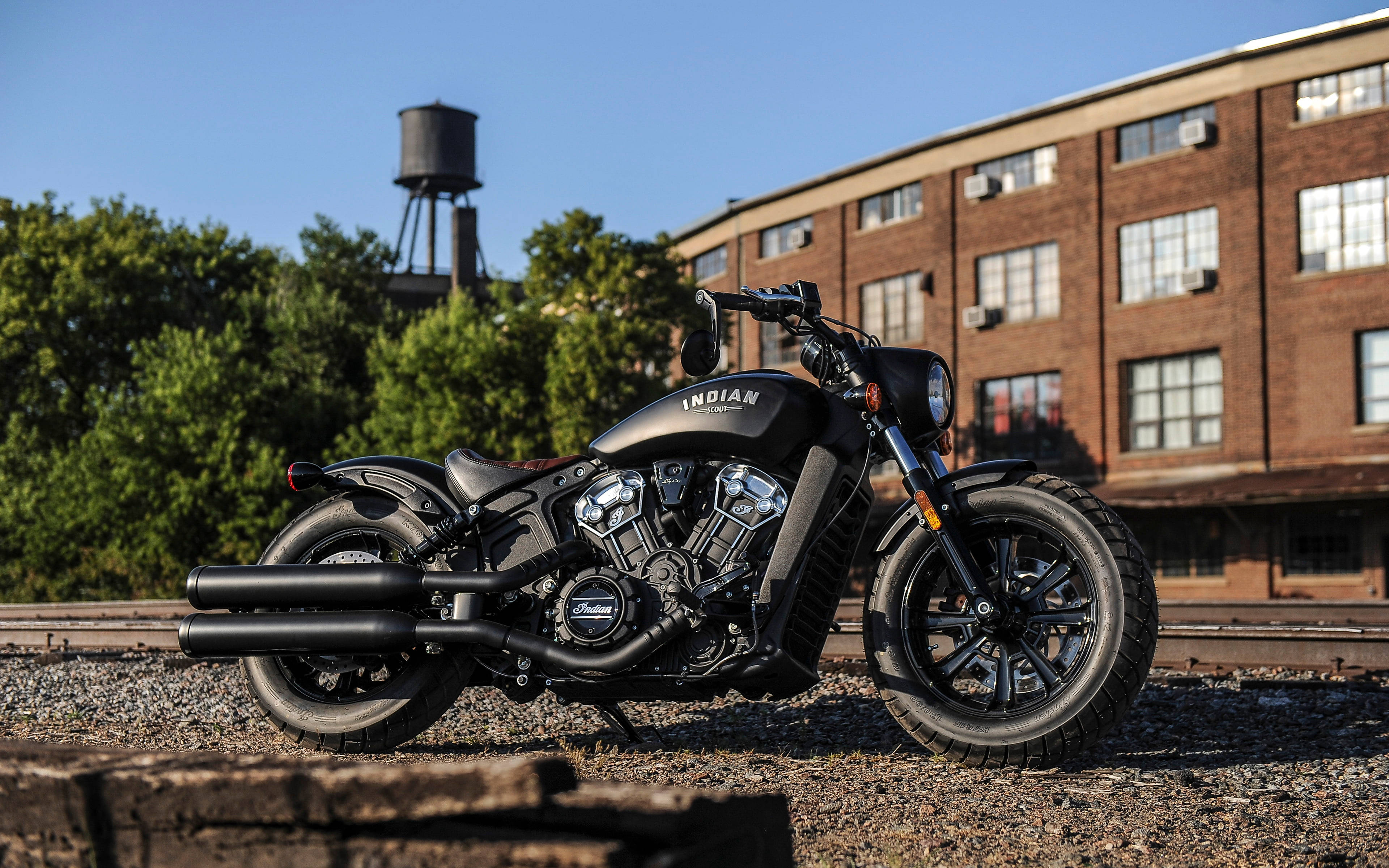 Scout Bobber Motorcycle, 4K Desktop Wallpaper