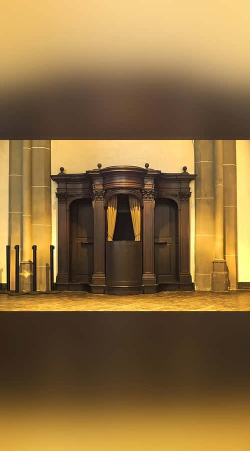 Sacrament, 500 x 900, dark wooden pulpit, SD Phone Wallpaper