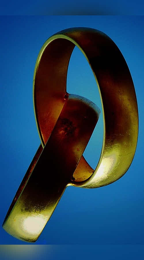Sacrament, golden ribbon, stylized letter P, SD Phone Wallpaper