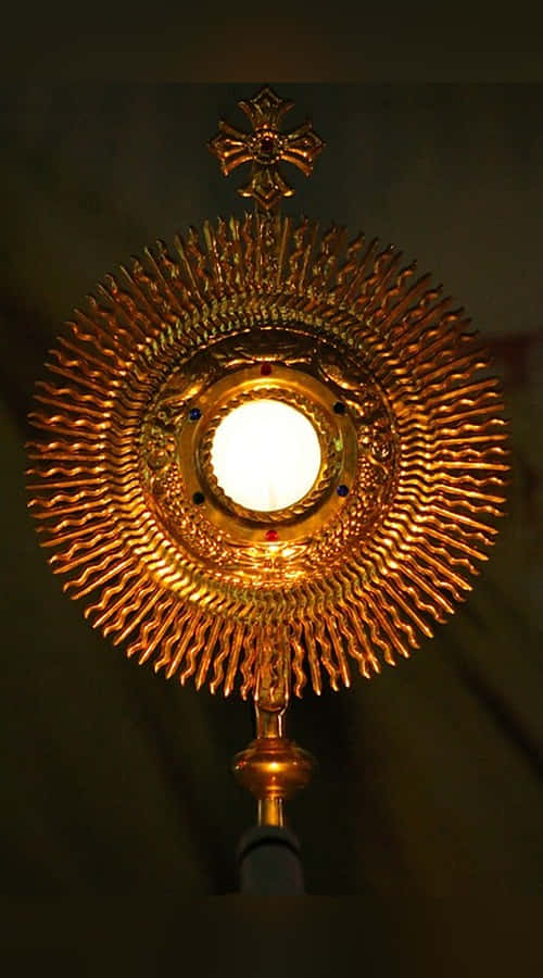 Sacrament, monstrance, host, SD Phone Wallpaper