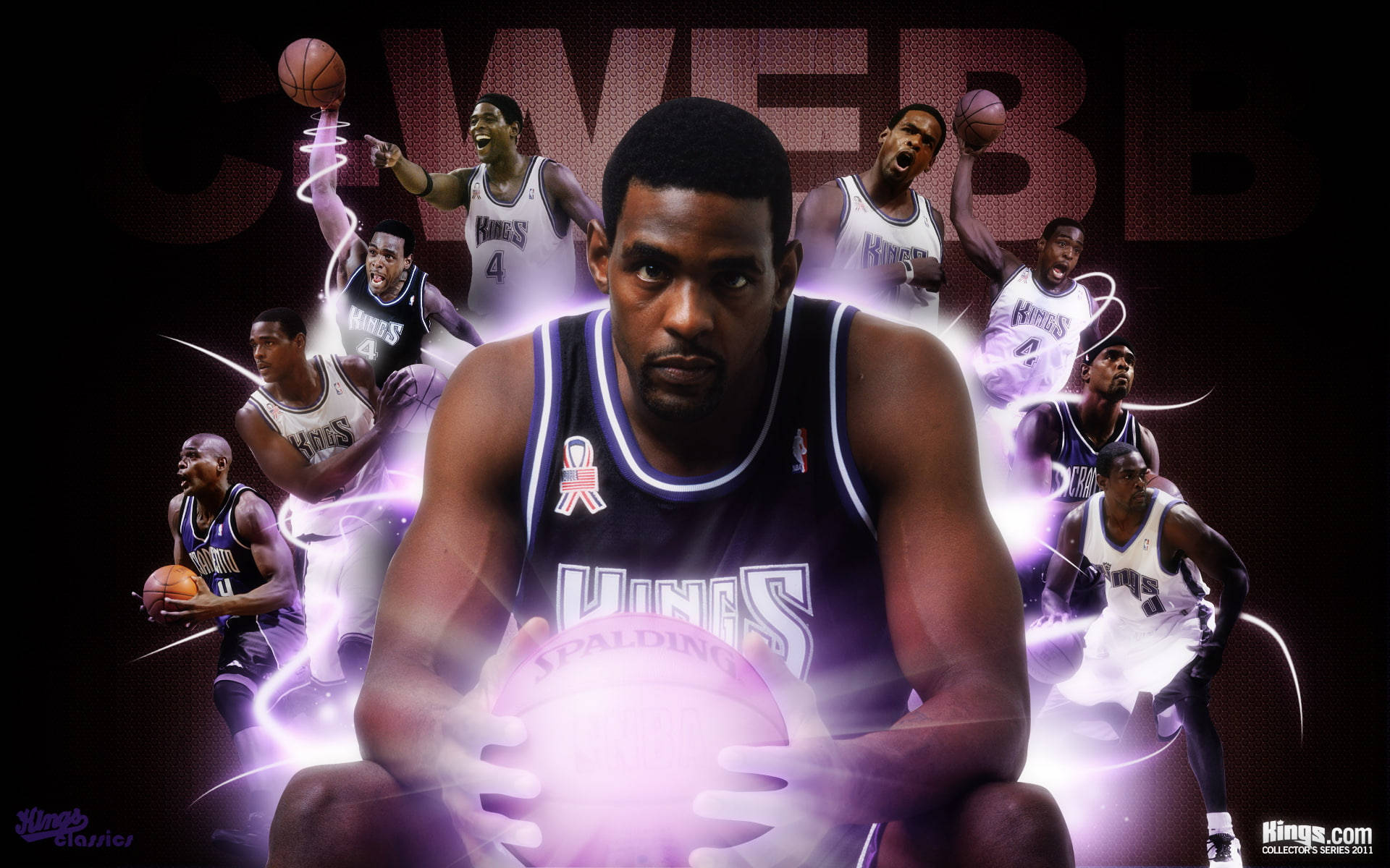 Sacramento Kings, Kings jersey, glowing ball, Full HD Desktop Wallpaper