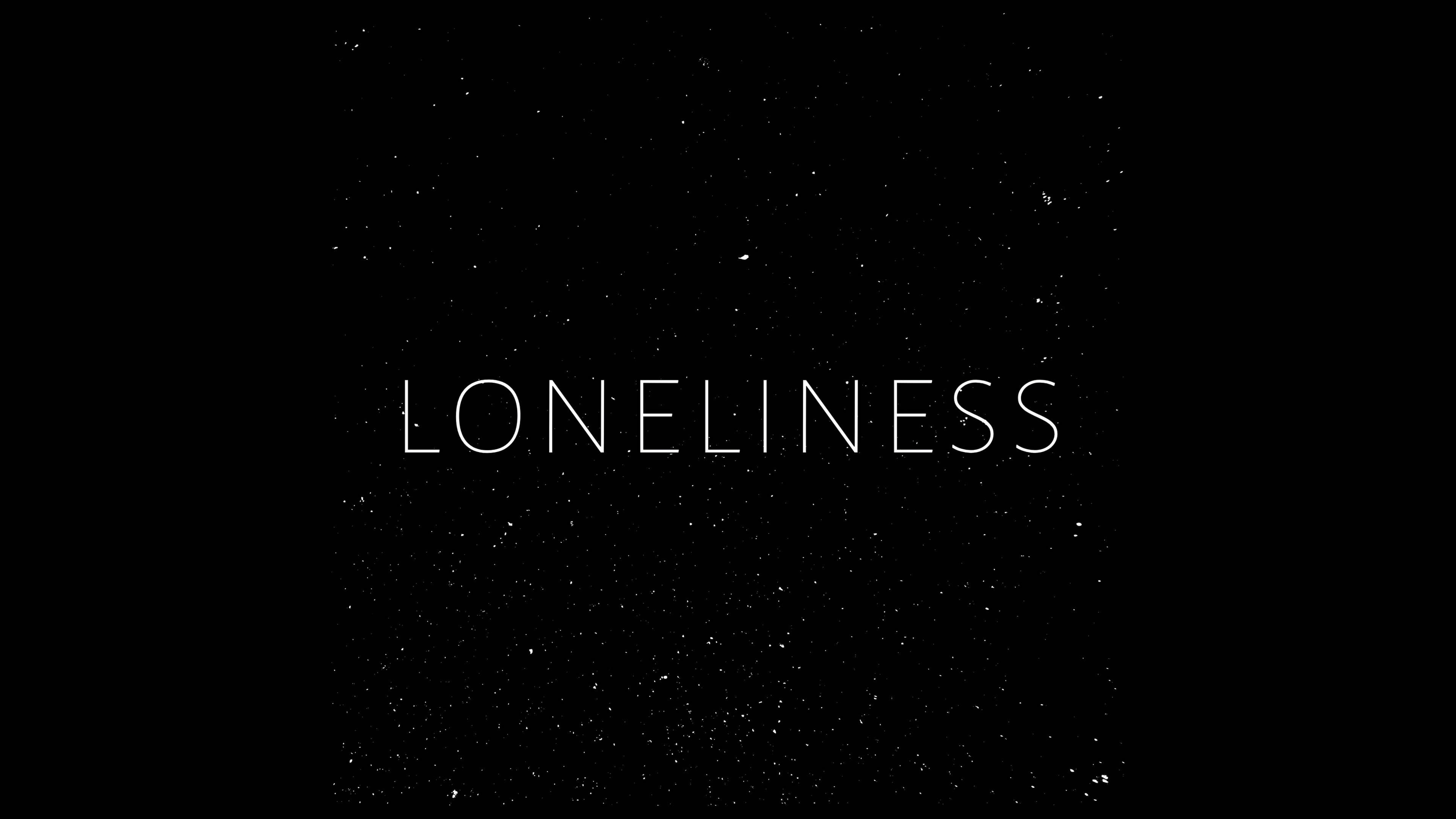 loneliness, white, starry black void, 4K Desktop Wallpaper