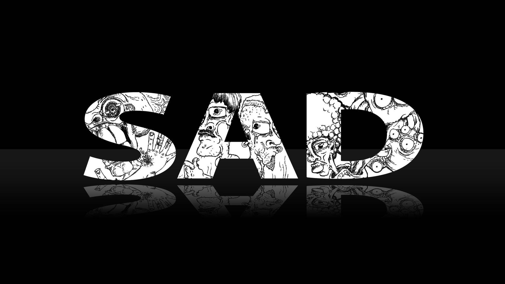 Sad Aesthetic Desktop, SAD, bold letters, Full HD Desktop Wallpaper