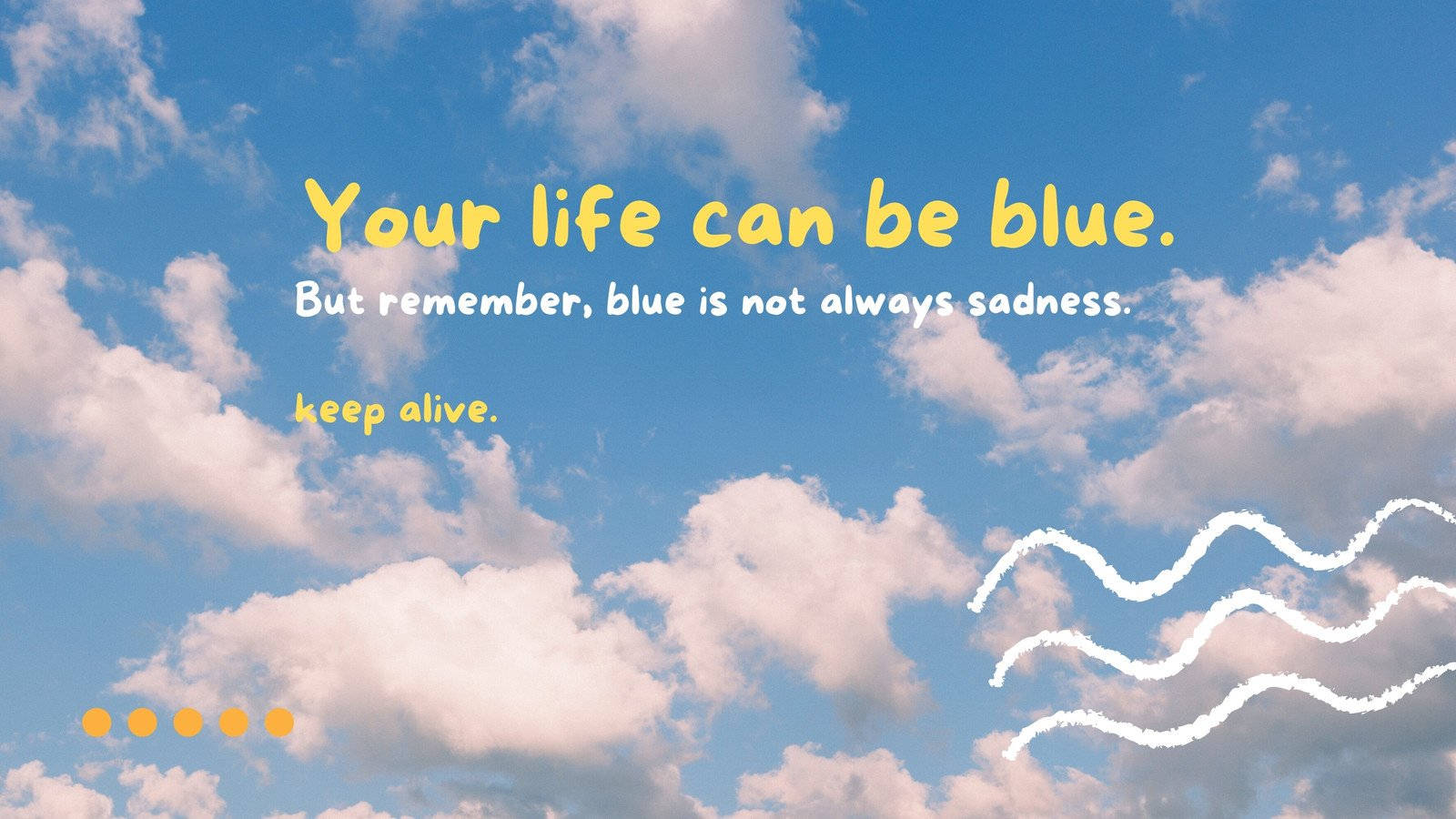 Sad Aesthetic Desktop, bright blue sky, fluffy white clouds, HD Desktop Wallpaper