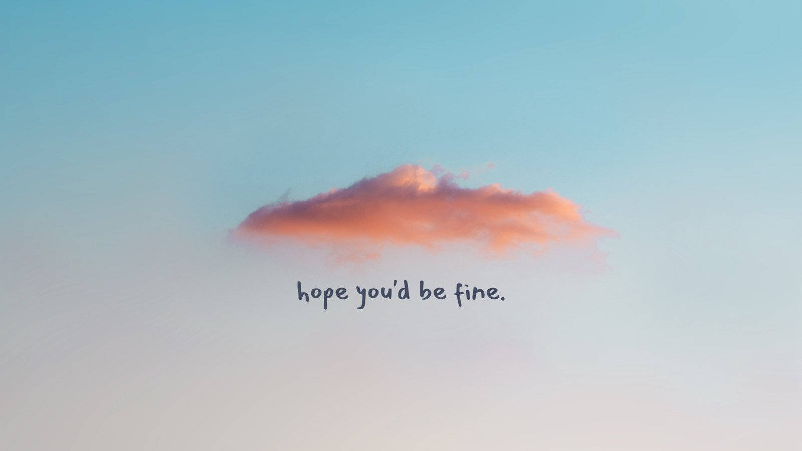 sad aesthetic desktop, soft pink cloud, gradient sky, HD Desktop Wallpaper