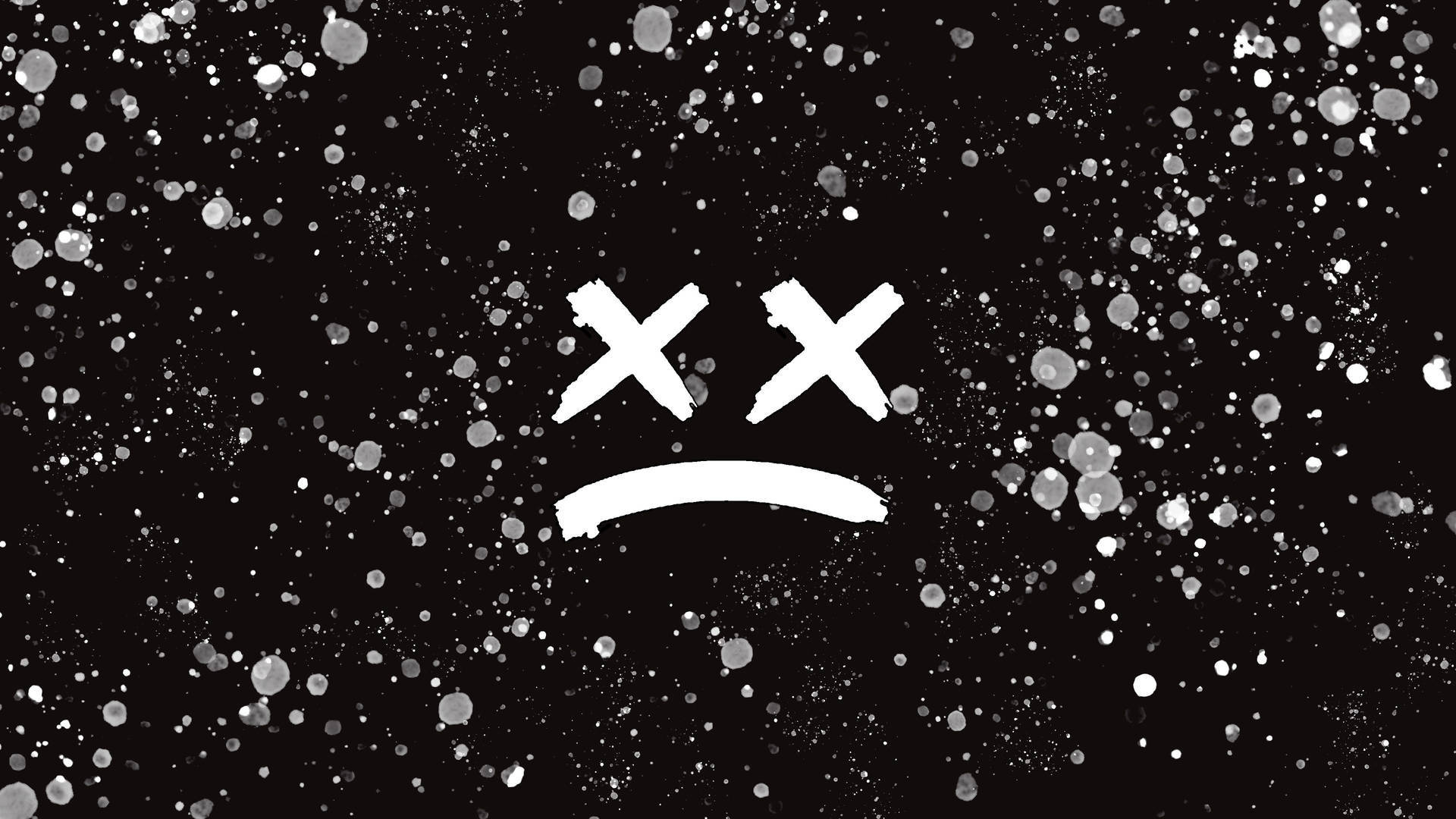 sad aesthetic desktop, white sad face, X eyes, Full HD Desktop Wallpaper