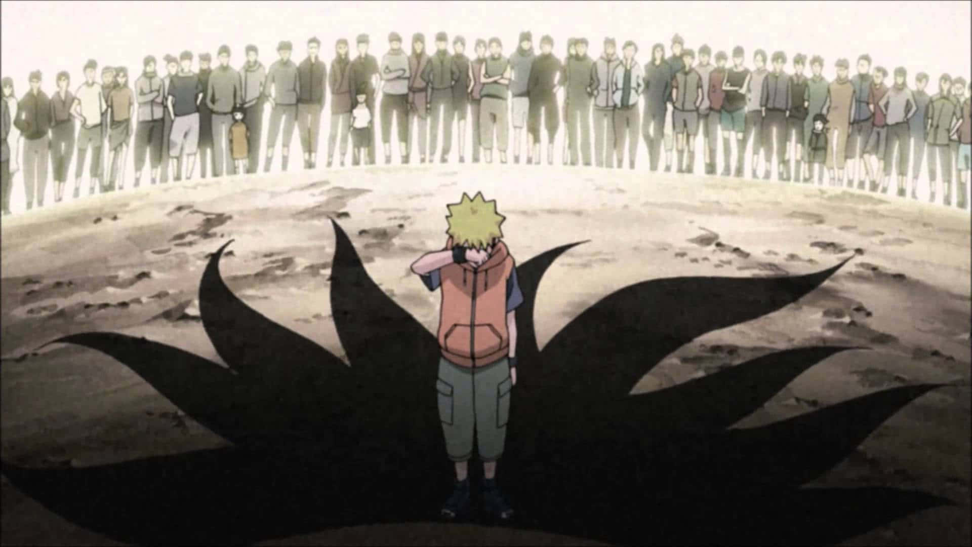 Naruto, blonde anime boy, barren field, Full HD Desktop Wallpaper