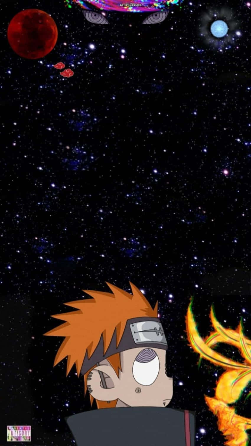 Sad Aesthetic Naruto, spiky orange hair, starry cosmos, HD Phone Wallpaper