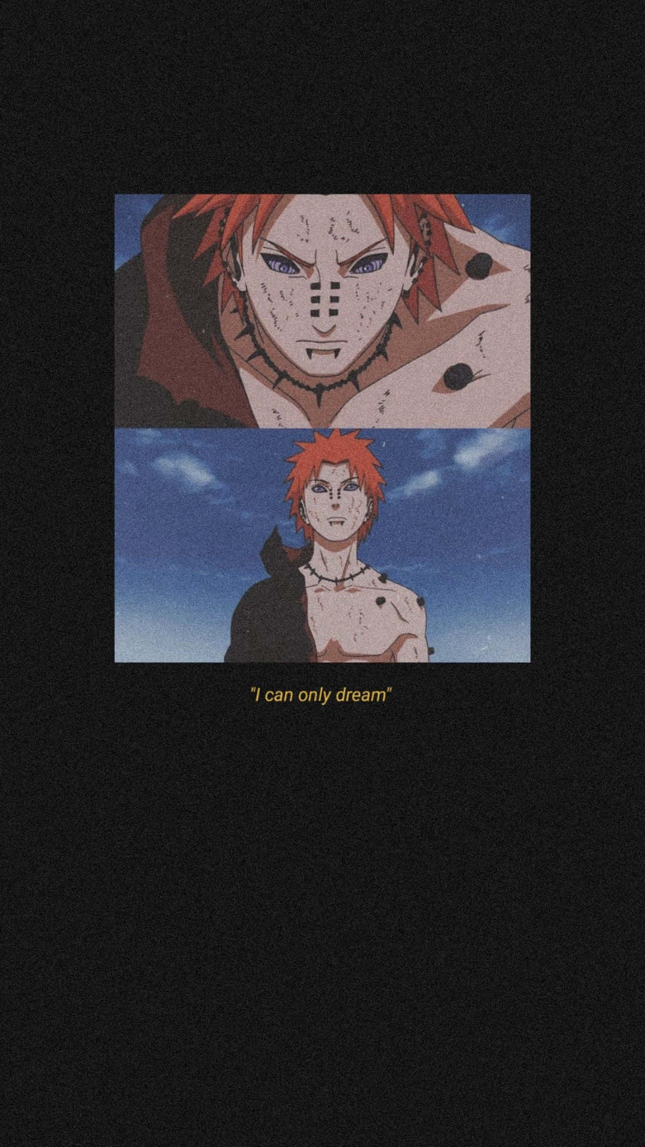 Sad Aesthetic Naruto, red-haired character, scars, Full HD Phone Wallpaper