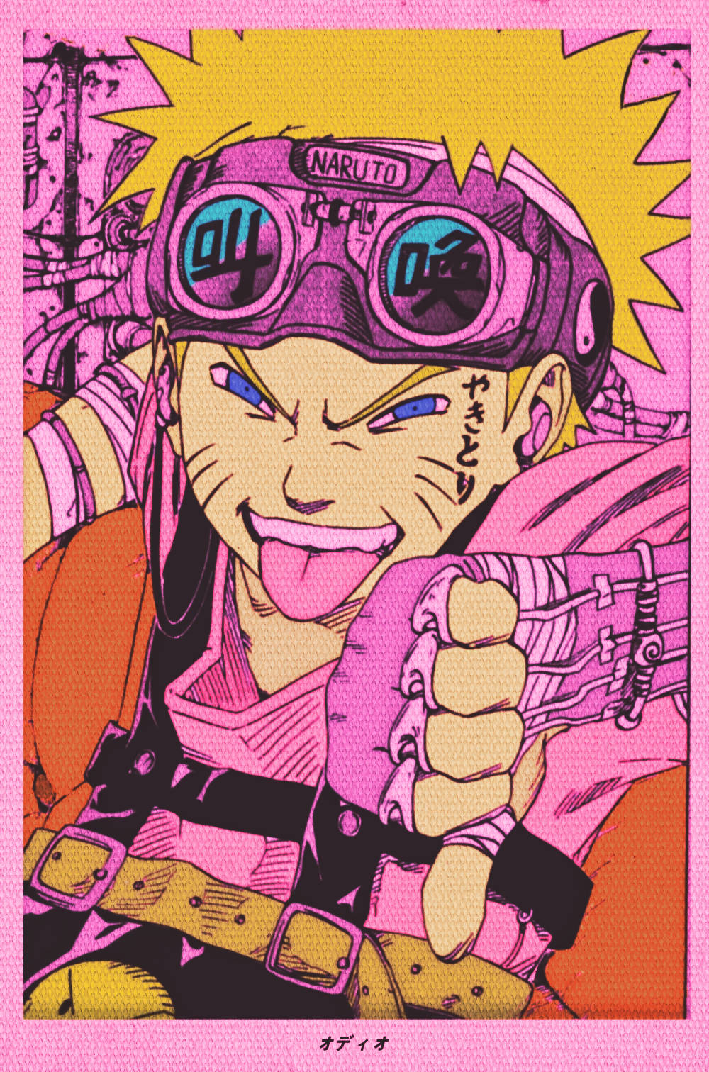 Aesthetic Naruto, Pink Aesthetic Naruto, spiky yellow hair, HD Phone Wallpaper