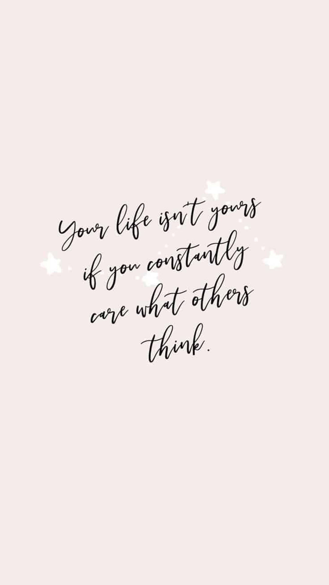 pastel pink, elegant black cursive text, subtle white star accents, Full HD Phone Wallpaper