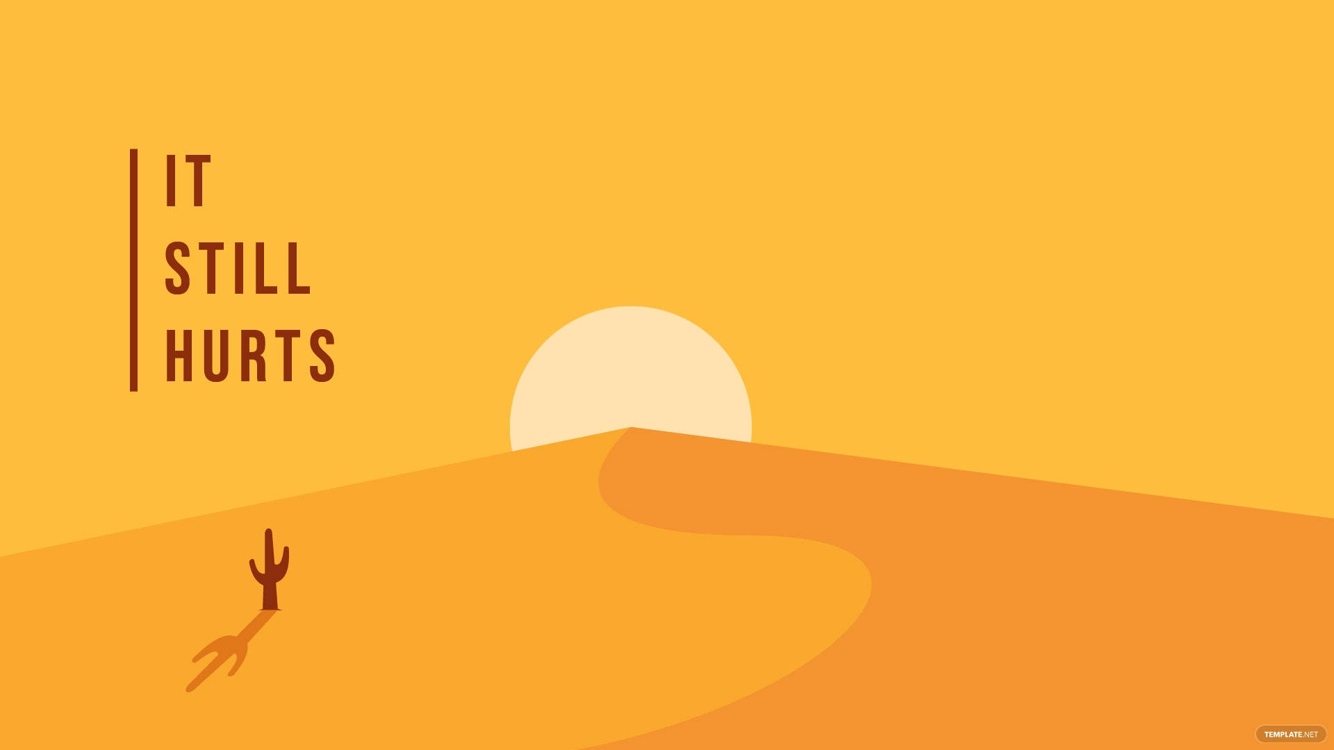 desert scene, lone cactus, setting sun, Full HD Desktop Wallpaper