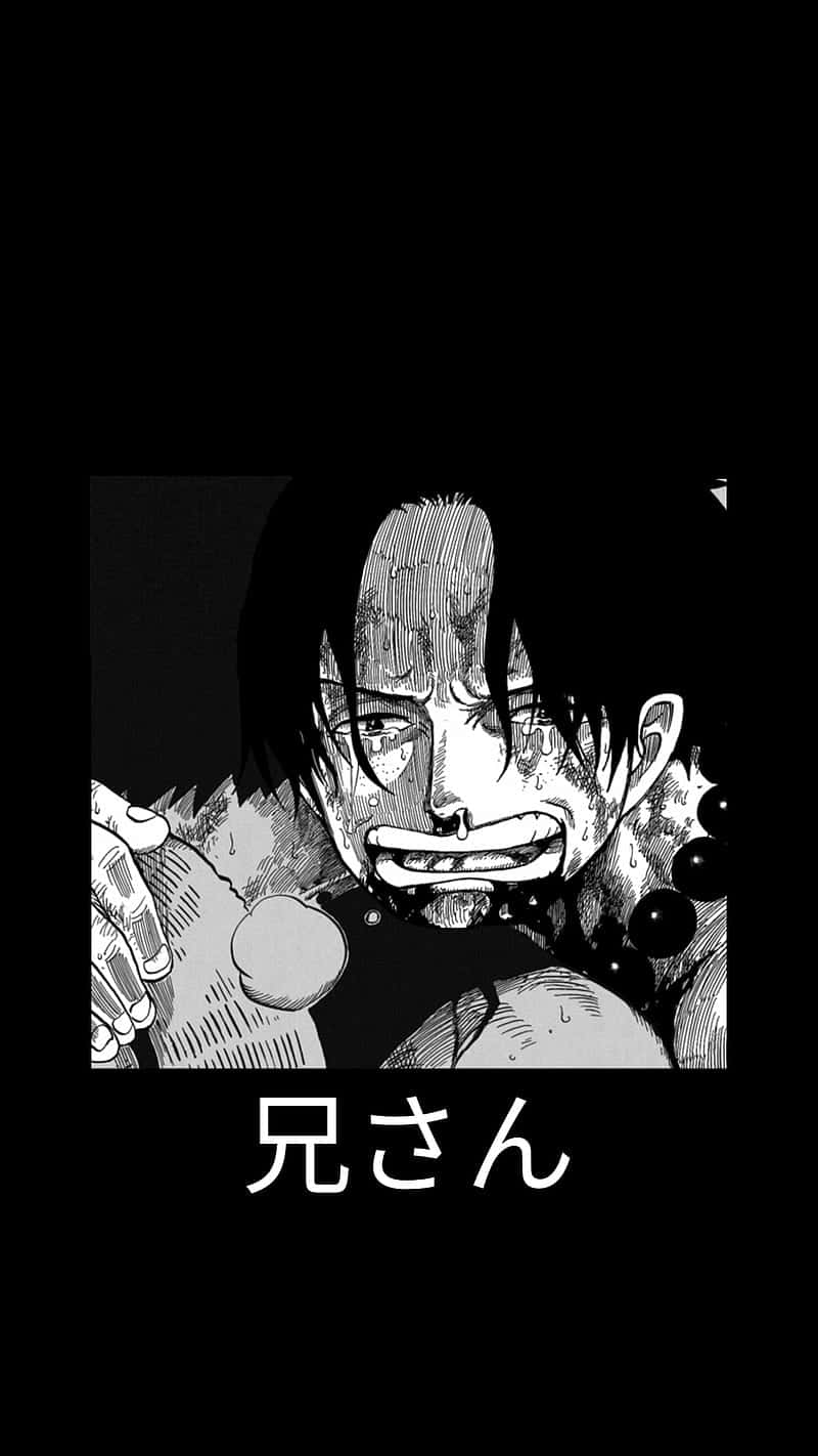 black and white manga panel, distressed man, tears and sweat, HD Phone Wallpaper