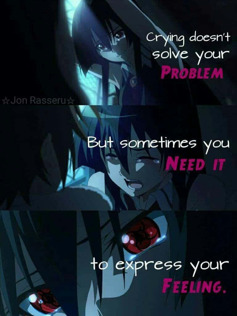 crying doesn't solve your problem but sometimes you need it to feel, SD Phone Wallpaper