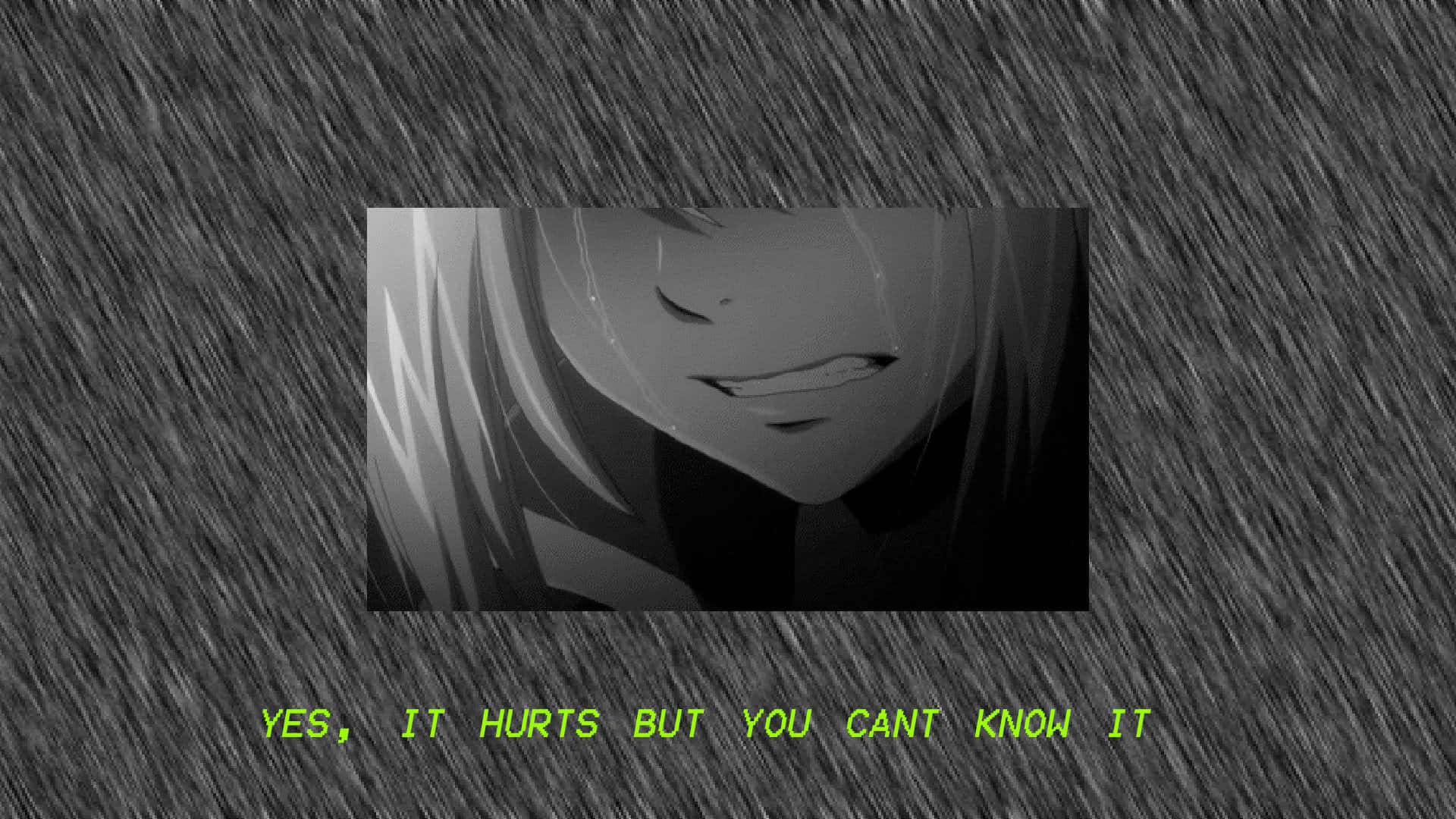 Sad Depressing Anime Crying Girl Painful Quote, Full HD Desktop Wallpaper