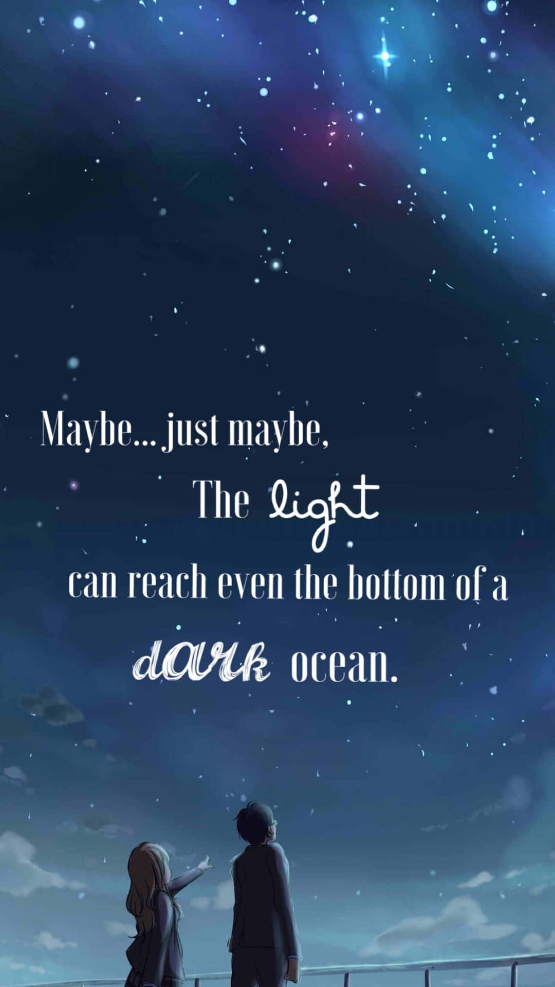 maybe just maybe the light can reach even the bottom of a star ocean, Full HD Phone Wallpaper