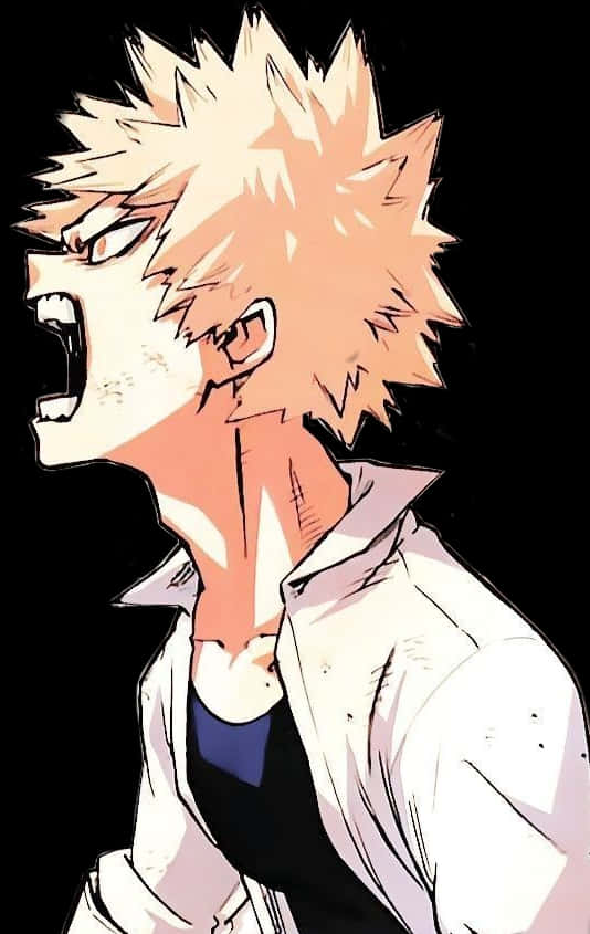 Angry Anime Character Shouting, SD Phone Wallpaper
