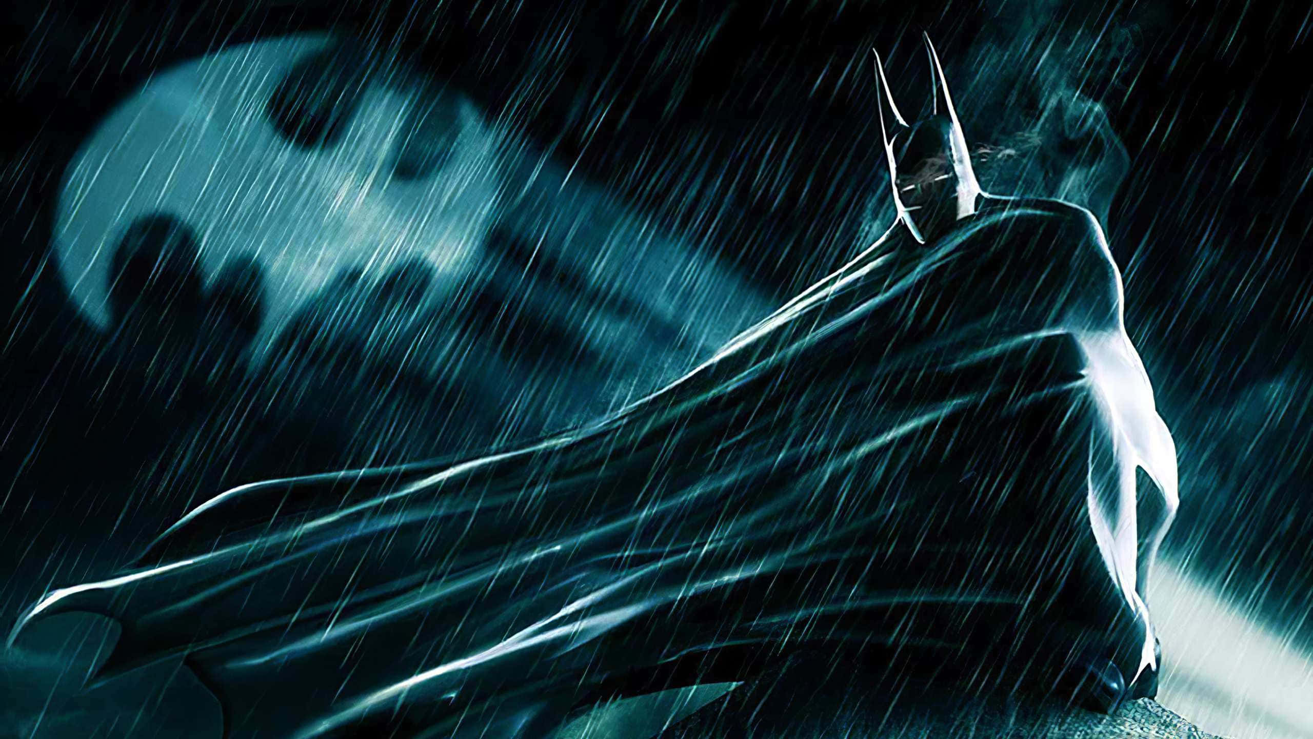 Batman, rain, cape, 2K Desktop Wallpaper