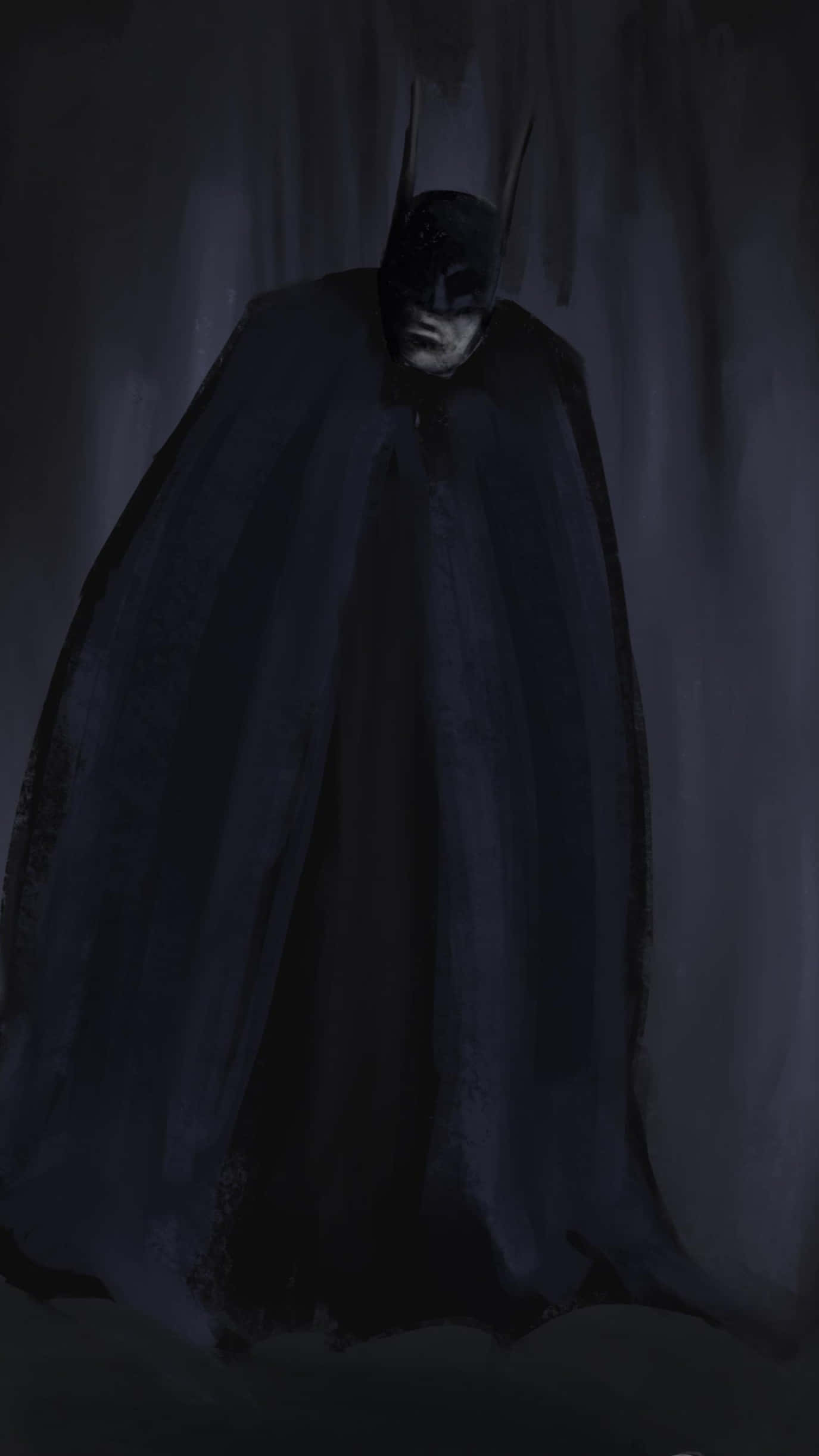 Batman, shadowed gloom, rain, Full HD Phone Wallpaper
