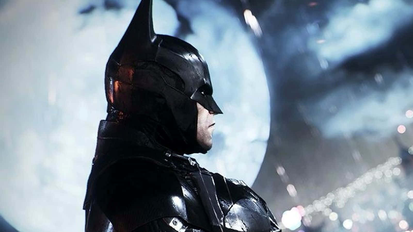 Sad Batman, full moon, rain, HD Desktop Wallpaper