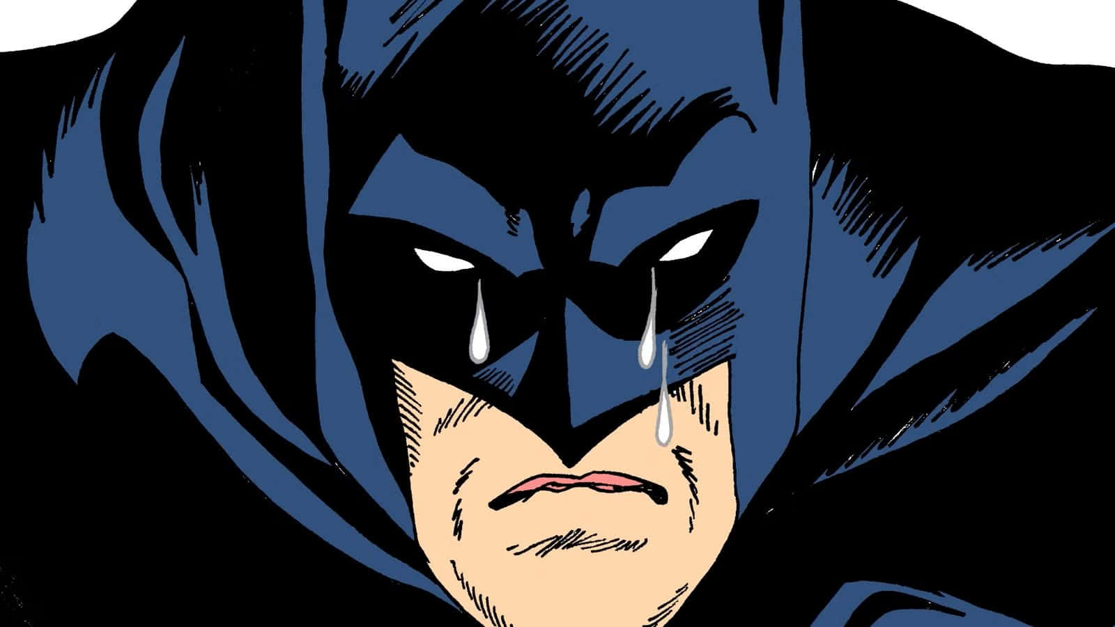 Sad Batman, tears, grim face, HD Desktop Wallpaper
