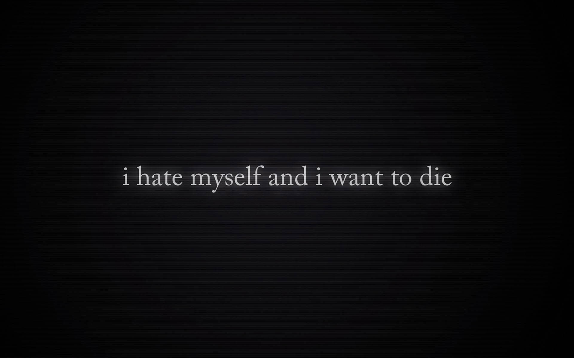 Black Sad Quote, white text, dark textured background, Full HD Desktop Wallpaper