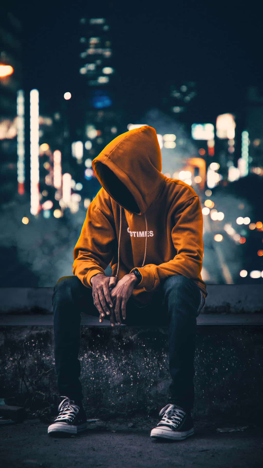 Vibrant Yet Melancholic - Cool Sad Boy in Yellow Hoodie, Full HD Phone Wallpaper