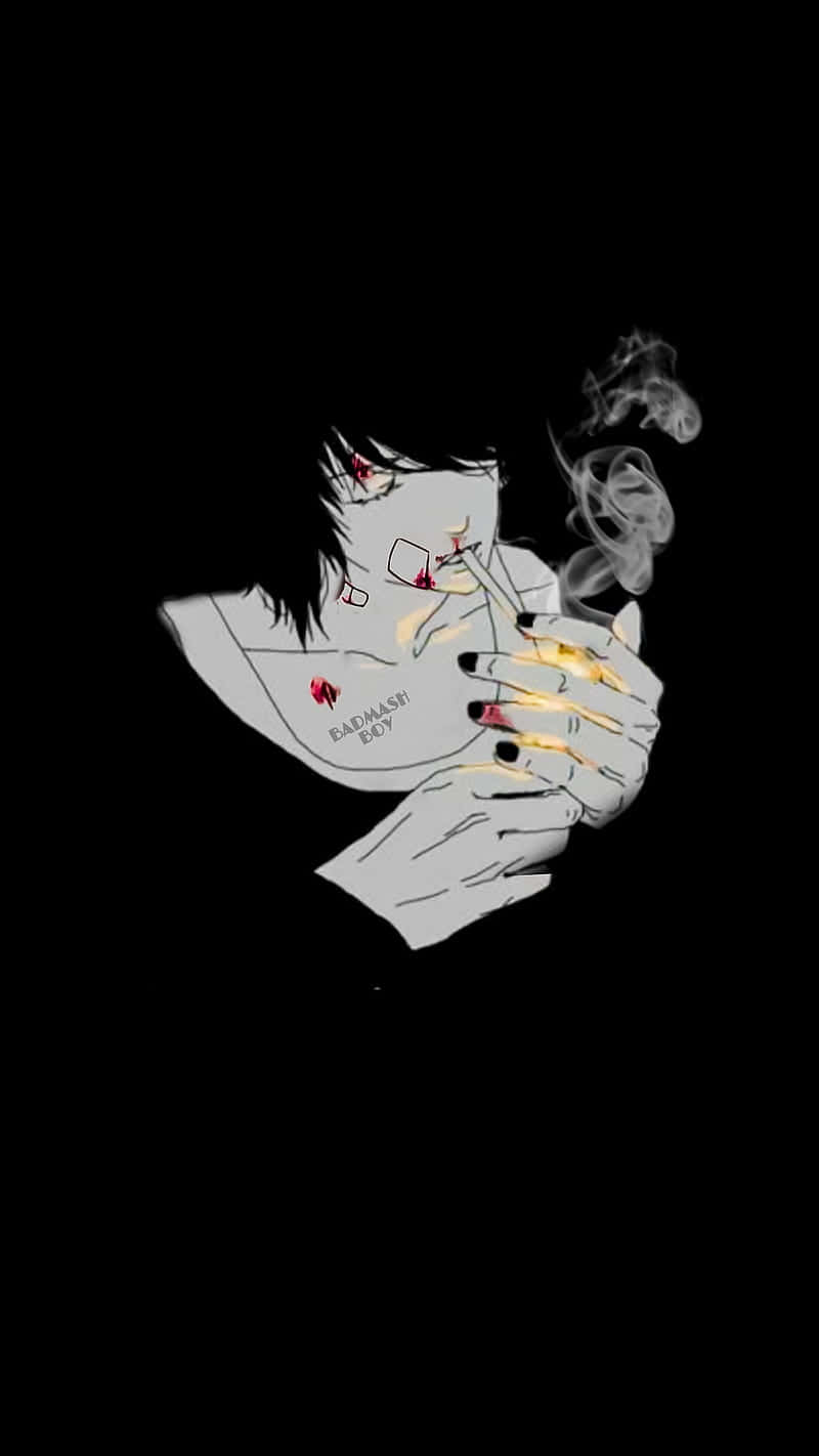 Cool Sad Boy With Black Nails, HD Phone Wallpaper