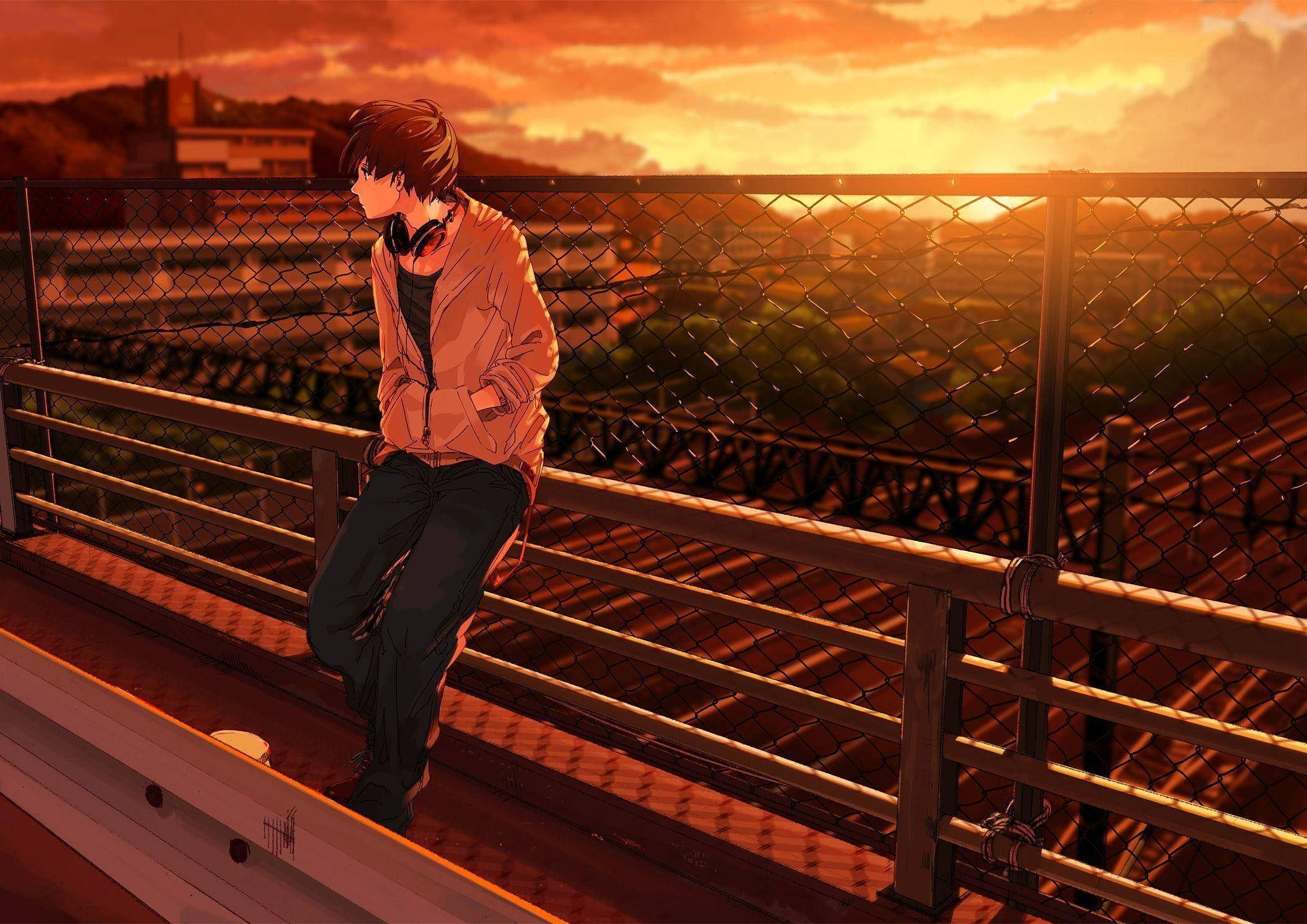 Sad Boy At Bridge, Full HD Desktop Wallpaper