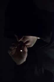 Hooded Cool Sad Boy Smoking, SD Phone Wallpaper