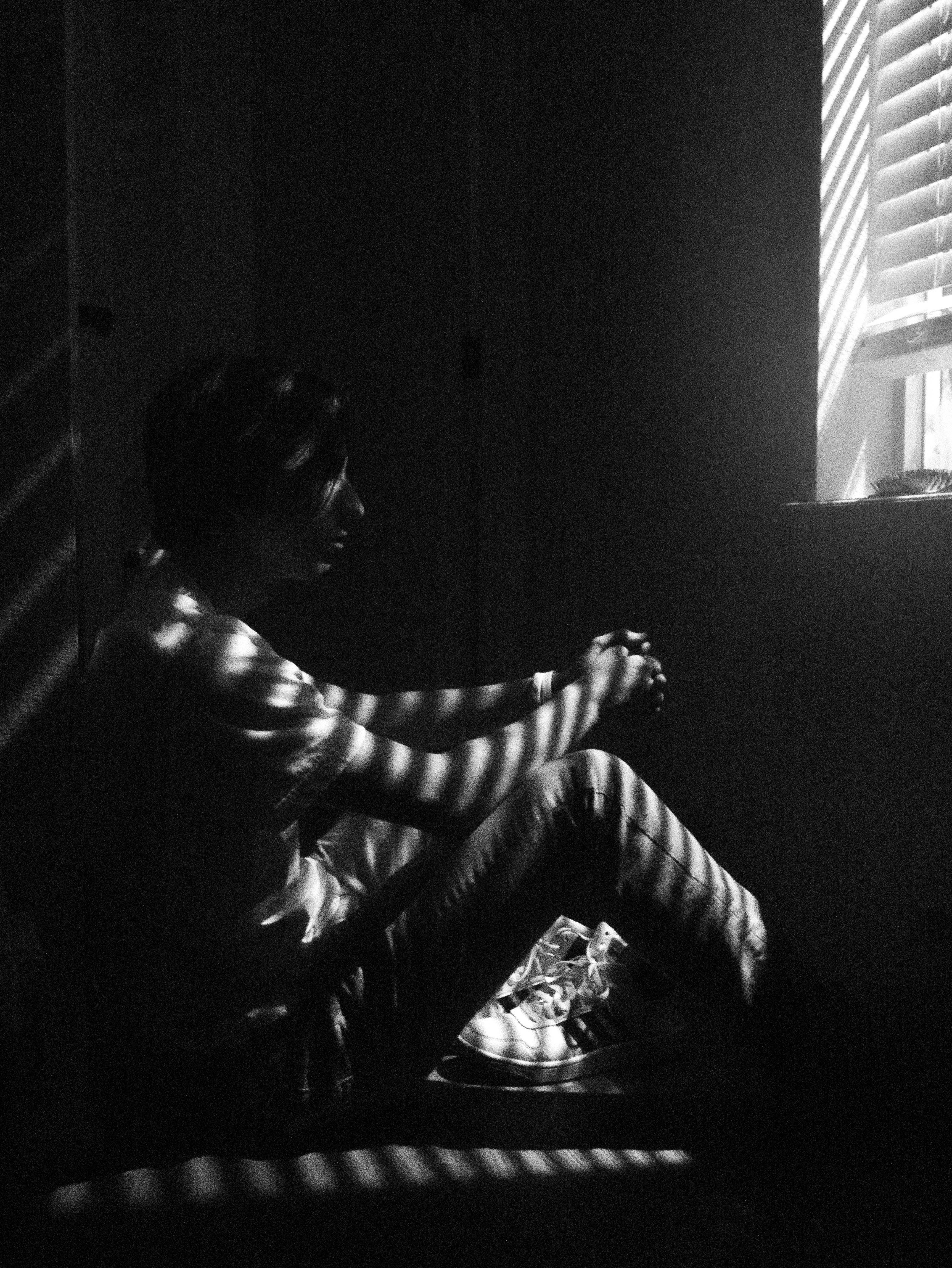 Sad Boy Near Window, 4K Phone Wallpaper