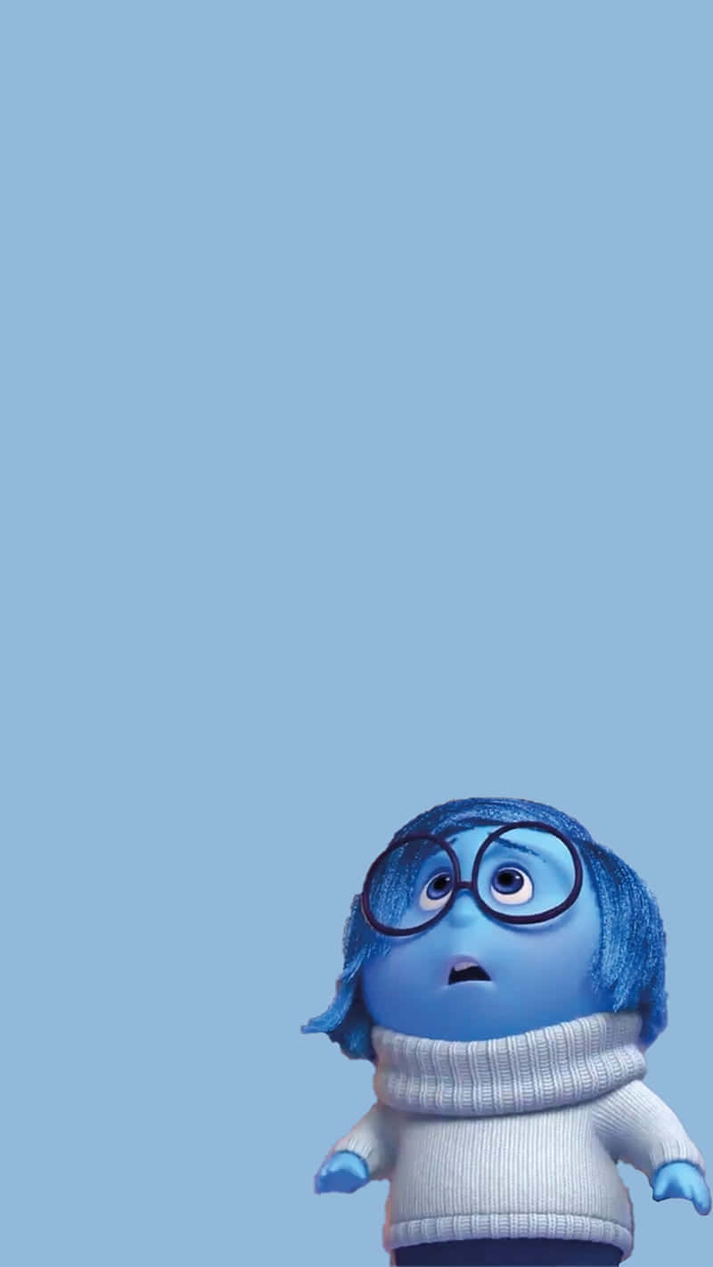 blue animated character, glasses, white sweater, HD Phone Wallpaper