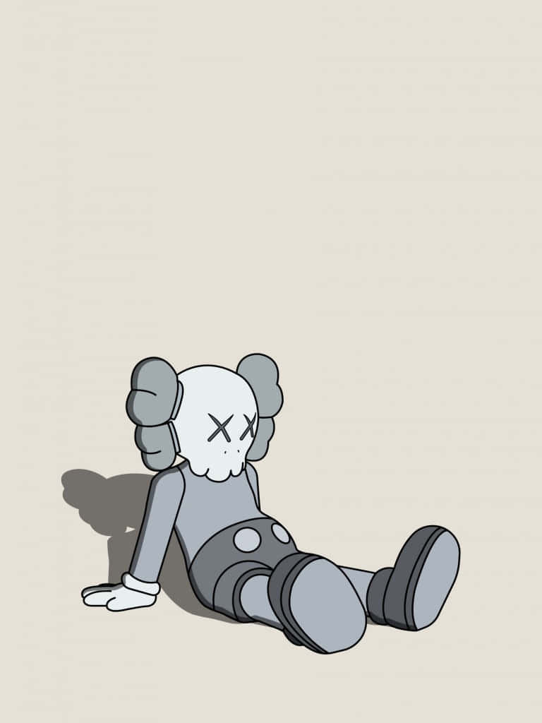 dejected cartoon robot, gray cartoonish figure, X eyes, SD Phone Wallpaper