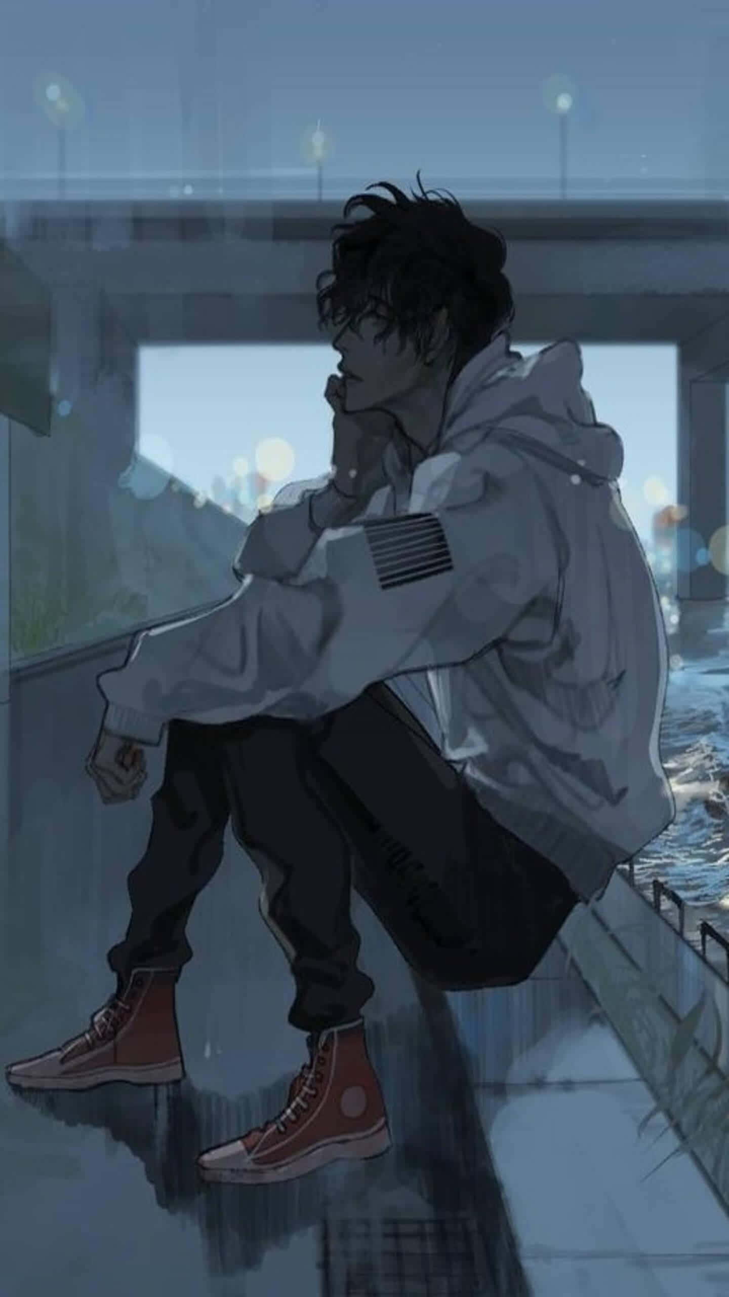 rooftop, urban ledge, dusk, 2K Phone Wallpaper