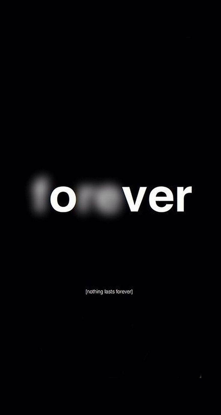 forever, black background, white text, HD Phone Wallpaper