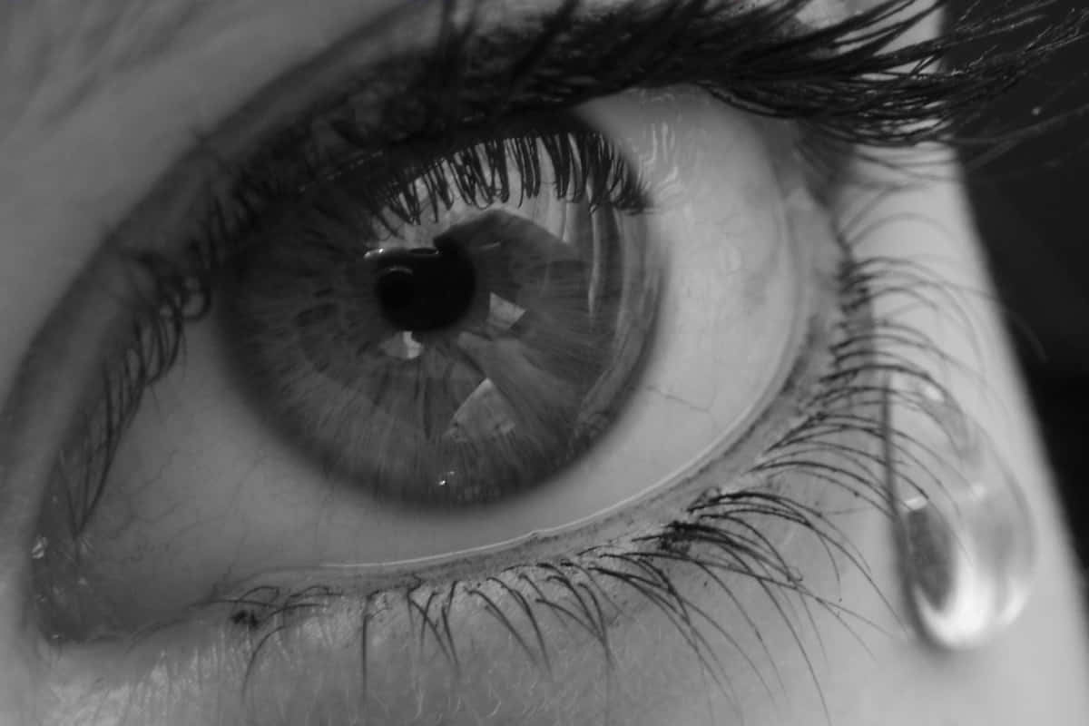 greyscale, crying, tears, SD Desktop Wallpaper